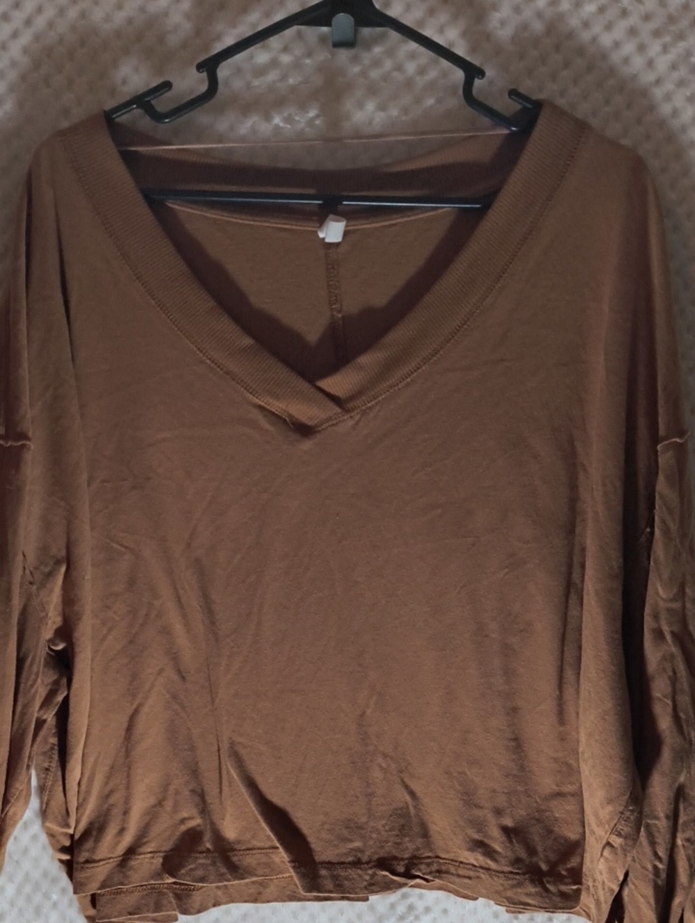 Wishlist Brown V-Neck Long Sleeve Top